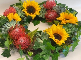 Eco Friendly Succulent and Floral Wreath