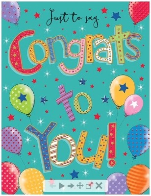 . Card Congratulations Pizzaz