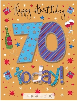 Card Birthday 70 M Pizzaz