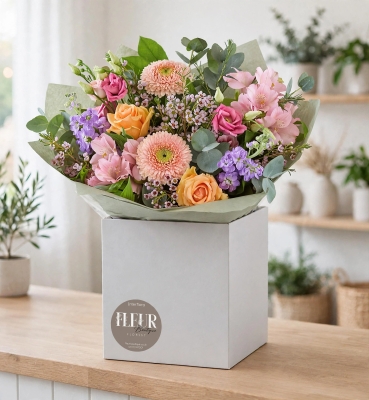 Lily free hand tied bouquet, from our finest flowers
