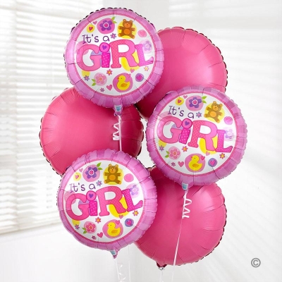 Baby Girl Balloon Bouquet