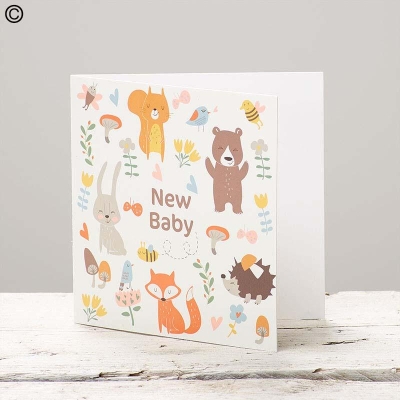 . New Baby Woodland Greetings Card