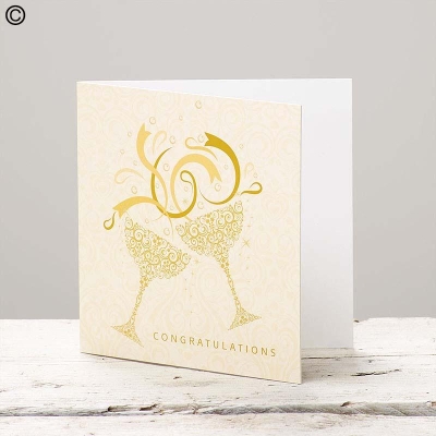 . Champagne Congratulations Greetings Card