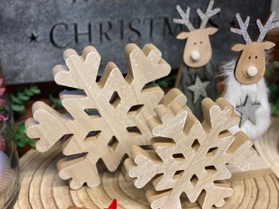 Wooden Snowflake Ornament