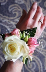 Rose and Spray Rose Wrist Corsage