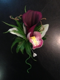 Calla and Orchid Buttonhole