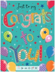 . Card Congratulations Pizzaz