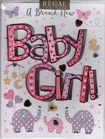 Card Baby Girl Pizzaz