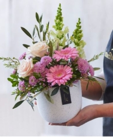 Pastels arrangement made with the finest flowers